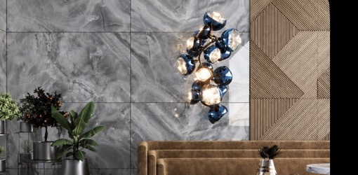 Onyx Graphite polished porcelain tiles